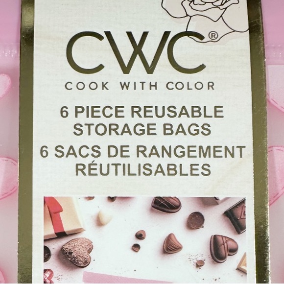 New CWC PINK HEART Reusable Storage Bags - Picture 3 of 7